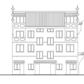 农村徽派马头墙住宅楼施工图（CAD）