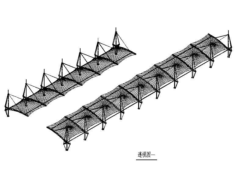 膜结构<a href=https://www.yitu.cn/sketchup/qiche/index.html target=_blank class=infotextkey><a href=https://www.yitu.cn/su/7056.html target=_blank class=infotextkey>汽车</a></a>棚结构施工图