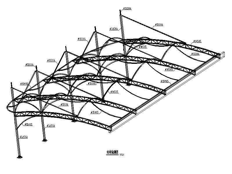 遮雨棚膜结构施工图（遮棚膜，2013）