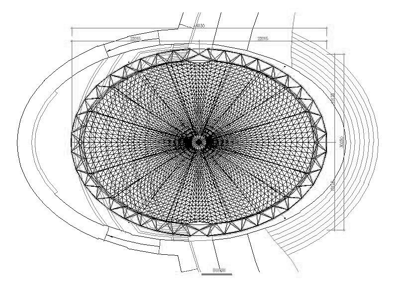 骨架支撑式景观膜结构施工图（2012含基础）