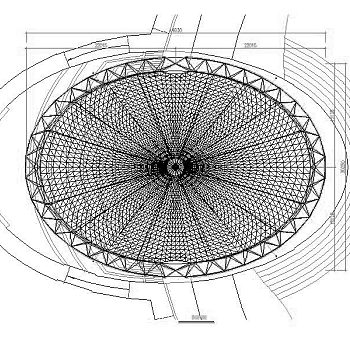 骨架支撑式景观膜结构施工图（2012含基础）