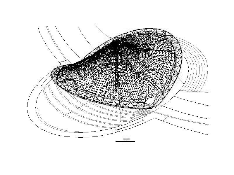 骨架支撑式景观膜结构施工图（2012含基础）