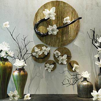 现代新中式花瓶装饰品花艺陈设品组合3D模型