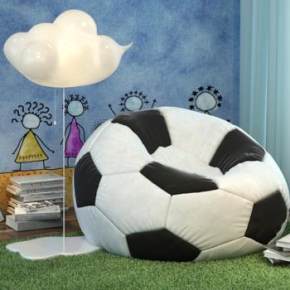 创意足球懒人沙发云造型落地灯组合3D模型