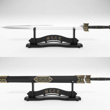 长剑摆件组合3D模型
