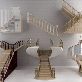 欧式风格楼梯3D模型