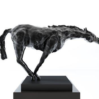 现代马雕塑3D模型