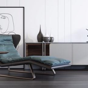 现代躺椅电视柜组合3D模型