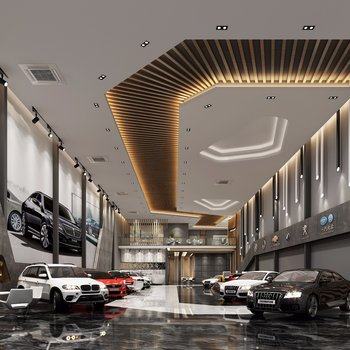 现代汽车展厅大厅3D模型