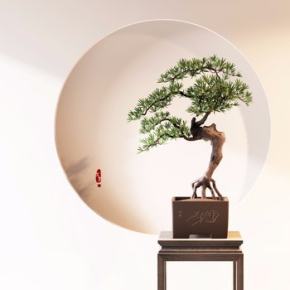 新中式松树盆景3D模型