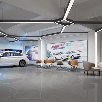 现代4S汽车店3D模型