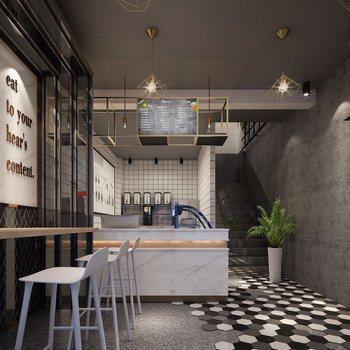 现代咖啡店3D模型