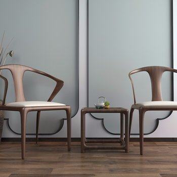 新中式休闲椅3D模型