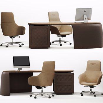 意大利 宾利 Bentley Home 现代办公桌椅3D模型
