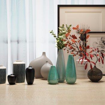 新中式花瓶饰品组合3D模型