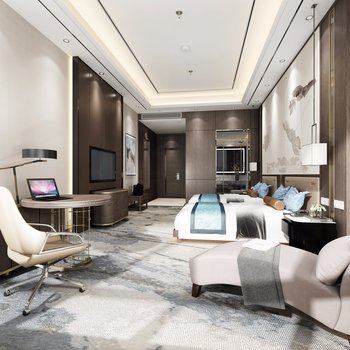 新中式酒店套房3D模型
