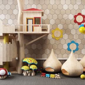 现代儿童玩具组合3D模型