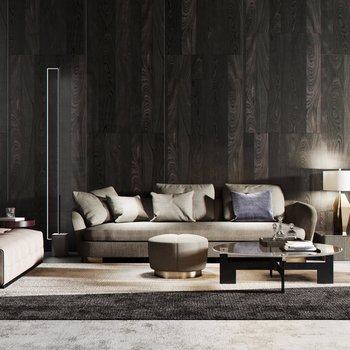 意大利 米洛提 Minotti 现代沙发茶几组合3D模型