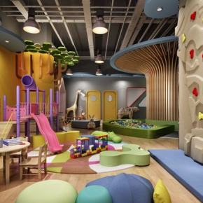 现代幼儿园儿童娱乐室3D模型