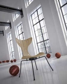 现代铁艺休闲椅蚂蚁椅篮球窗户组合3D模型