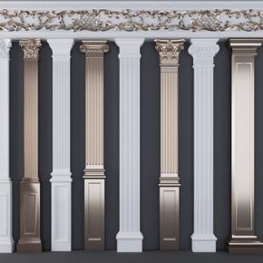 欧式古典罗马柱3D模型