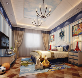 地中海儿童房卧室3D模型