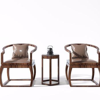 雅宝 新中式休闲椅3D模型