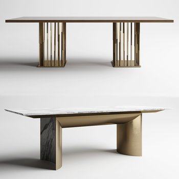现代餐桌组合3D模型