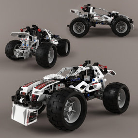 现代乐高全地形车玩具3D模型