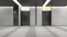 现代电梯厅3D模型