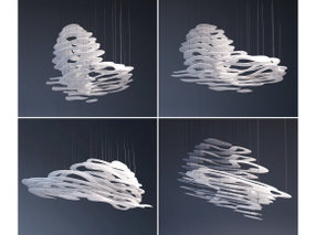 现代创意吊灯组合3D模型