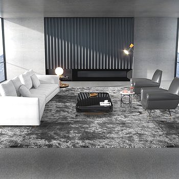 意大利 Minotti 现代客厅3D模型