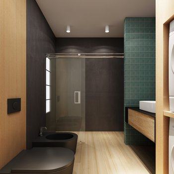 莫斯科公寓 现代卫生间3D模型