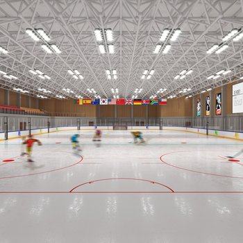 现代冰球场馆3D模型