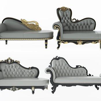 欧式古典贵妃椅3D模型