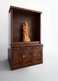 中式佛龛财神雕塑3D模型