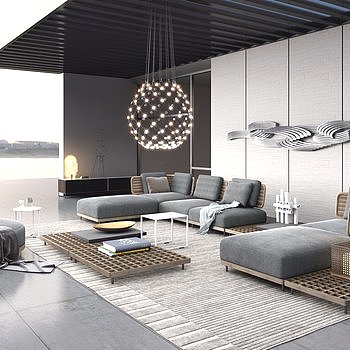 米洛提 Minotti 现代阳台3D模型