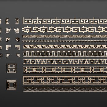 中式花格3D模型