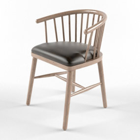 新中式实木圈椅3D模型