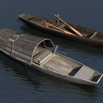 中式木船3D模型