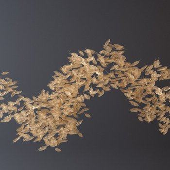 天花树叶装饰3D模型