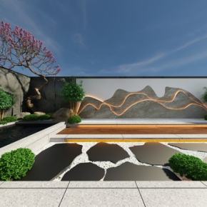 新中式庭院3D模型