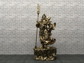 中式武圣关公雕塑3D模型