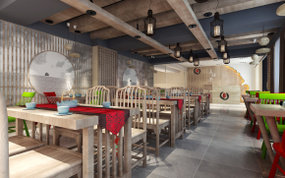 新中式餐厅面馆3D模型