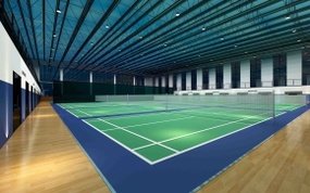 现代网球羽毛球场3D模型