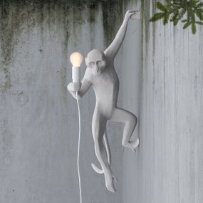 现代猴子雕塑壁灯3d模型
