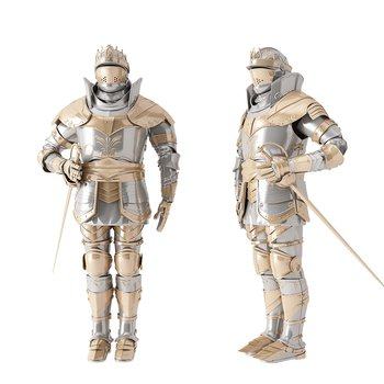 欧洲骑士铠甲3D模型