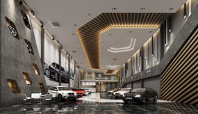 现代汽车展厅休闲区3D模型