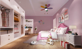 现代卧室女儿房3D模型