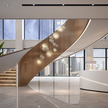 旋转楼梯大厅3D模型